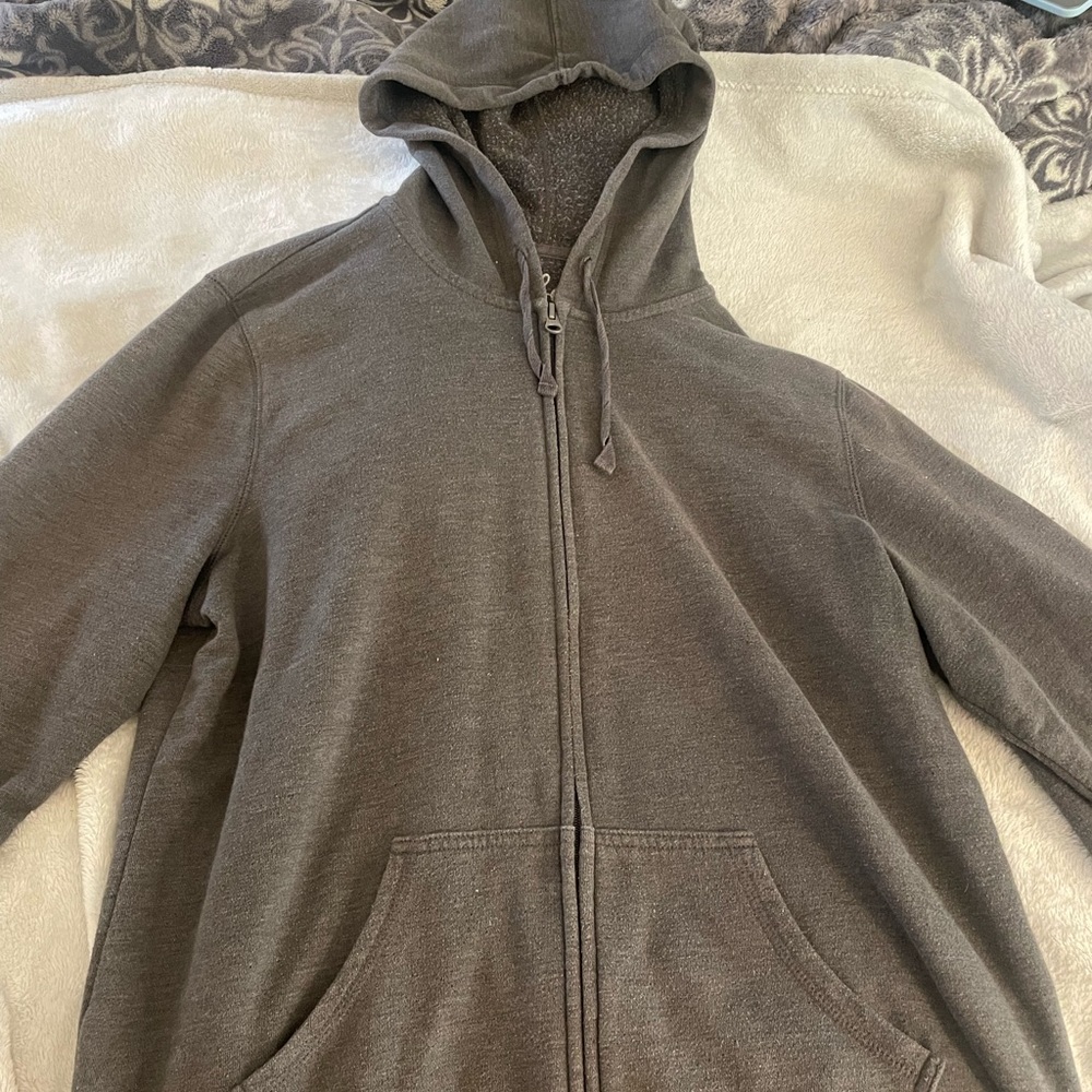 Grey zip up